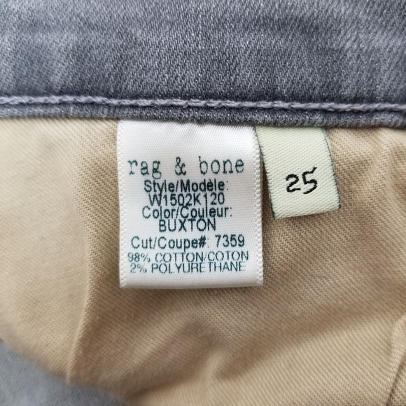 Rag & Bone Gray Buxton Skinny Jeans | 25 - Picture 7 of 7